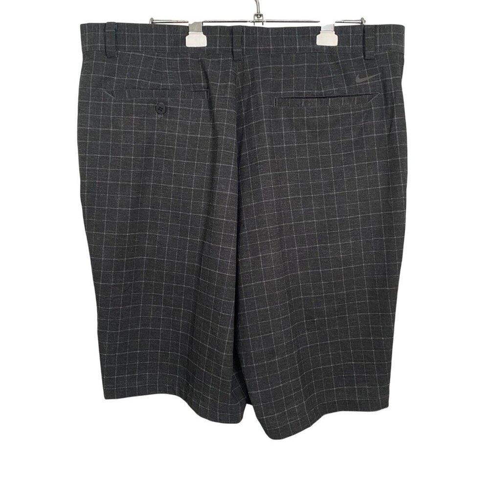 Dri-Fit Golf shorts Nike Tour Performance Gray Check Sz 36 Chino Logo Walking - Picture 2 of 12